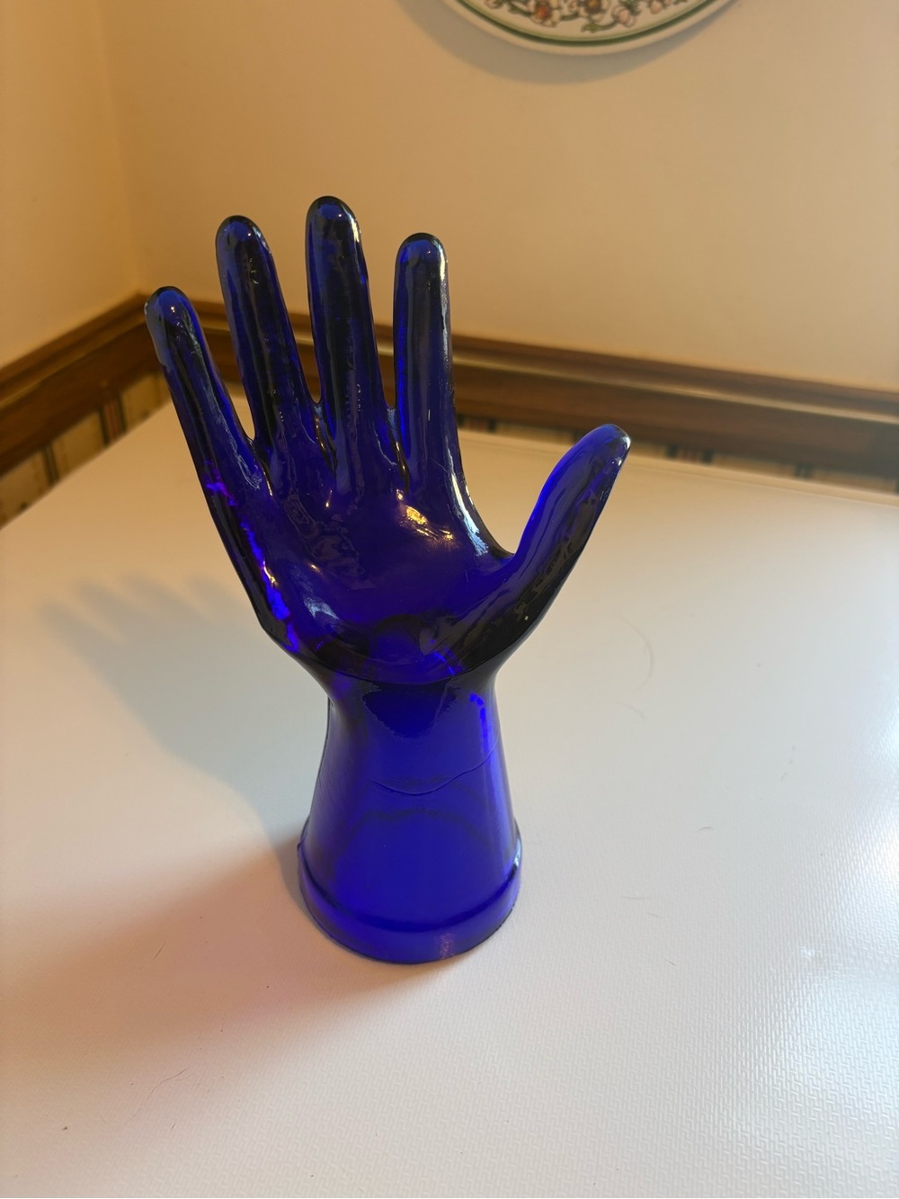 Vintage Glass Hand Jewelry Holder